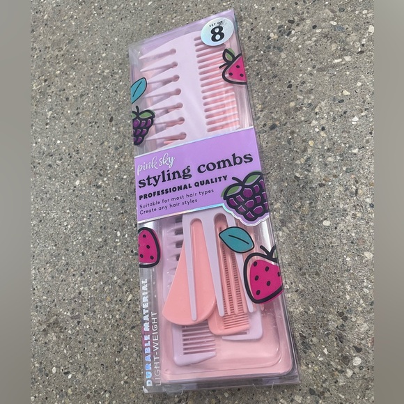 pink sky Other - NWT Set of 8 Professional Lightweight & Durable Material Hair Styling Combs